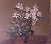 Violetas y Azaleas Henri Fantin-Latour